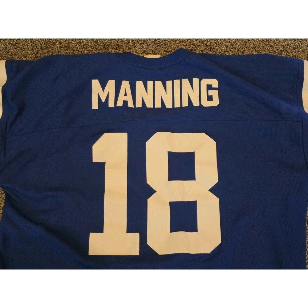 Rare Vintage LOGO ATHLETIC Peyton Manning Indianapolis Colts Jersey 90s Blue L